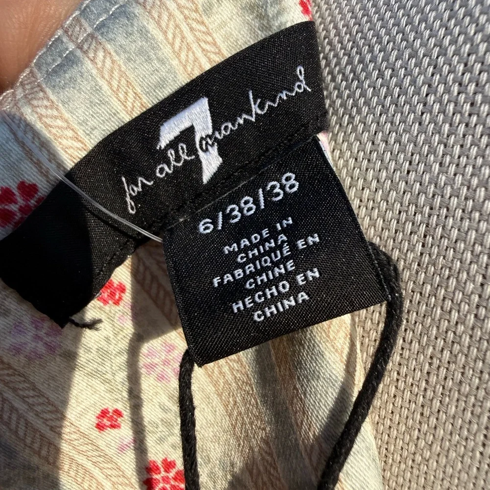 7 For All Mankind Cream Maxi Dress - Picture 6 of 7
